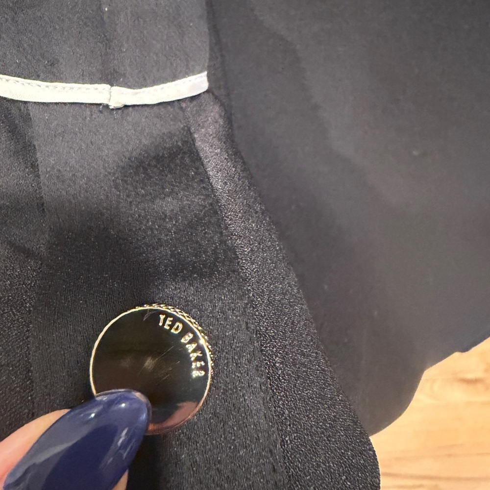 Ted Baker Black Top with White Piping - Picture 4 of 5